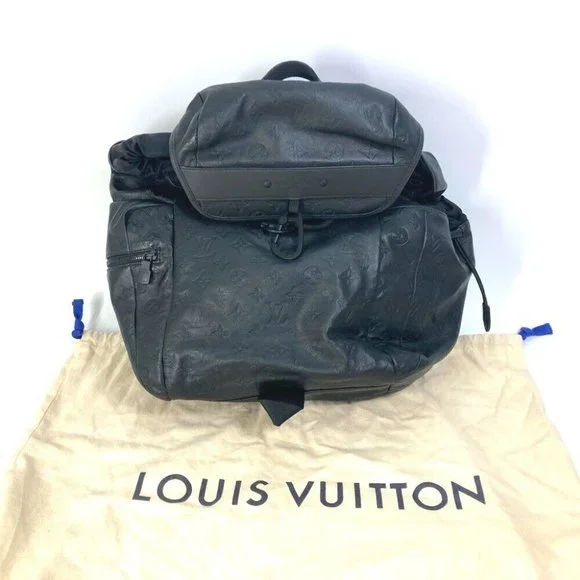LOUIS VUITTON M43680 Monogram shadow Discovery Backpack Leather Black LOUIS VUITTON Louis Vuitton Monogram Shadow Discovery  main image 4